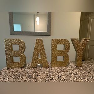 BABY glitter letters
